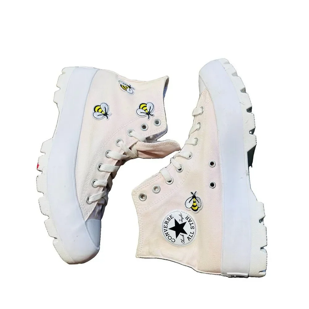 Converse Shoe Women SZ 10 Chuck Taylor All Star High Top Light Pink Sneaker Bees
